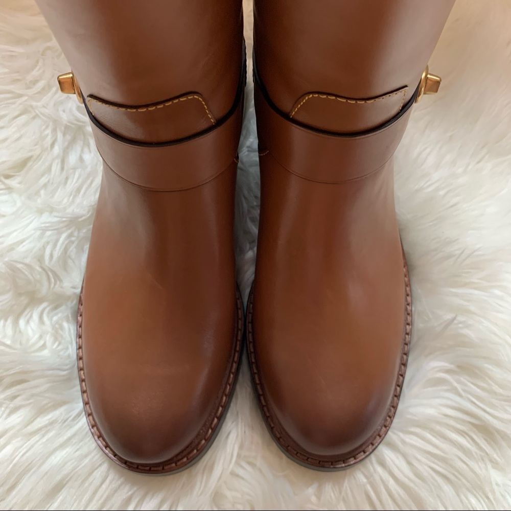 New! COACH Sutton Leather Charm Riding Boots - Picture 8 of 12